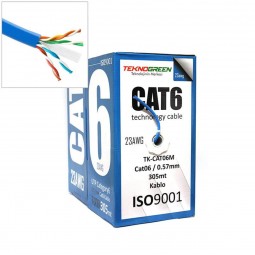 Teknogreen 305mt Cca Mavi Cat6 Kablo